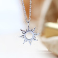 Charm Women Fashion Jewelry Silver Plate Ethnic Sun totem Pendent Necklace